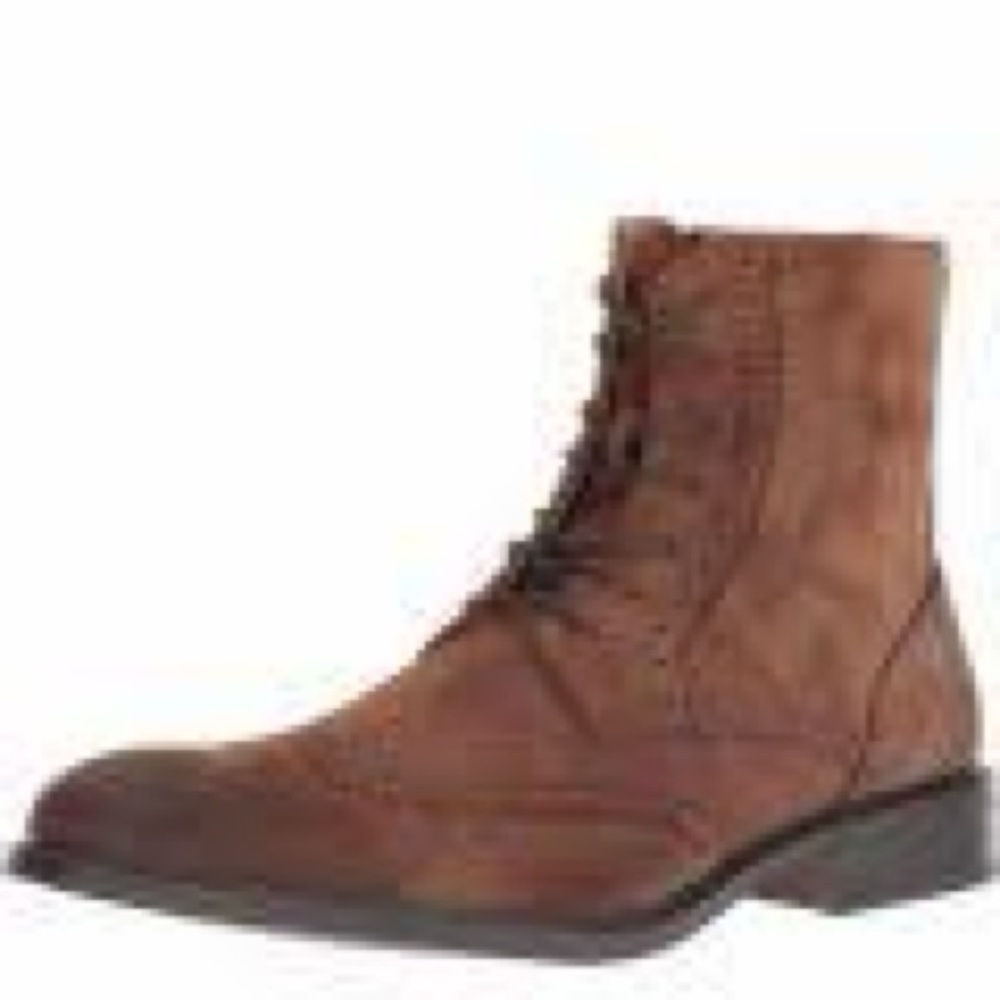 Kenneth Cole Brown Suede Lace-Up Boots